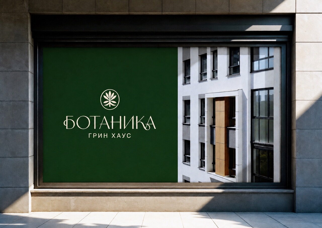 Рекламный баннер ЖК с логотипом Ботаника Грин Хаус